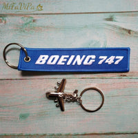 Thumbnail for 1 SET BOEING 747 EMBROIDERY KEY CHAIN - PILOTSX