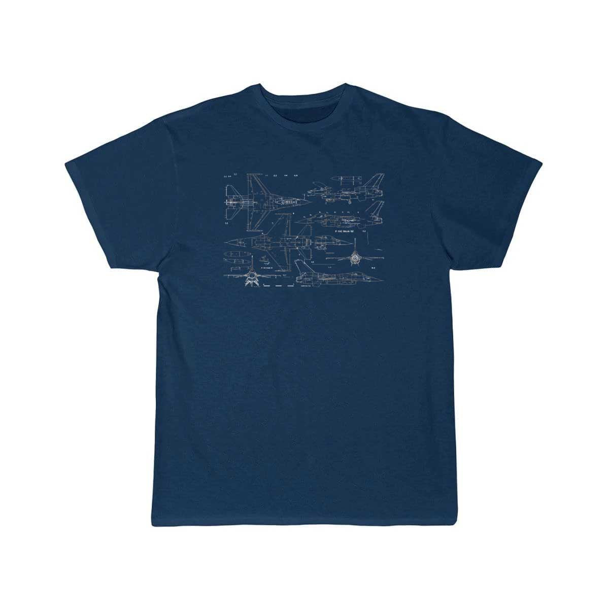 F16 Jet Aircraft Fighter Jet Blueprint Design T SHIRT THE AV8R