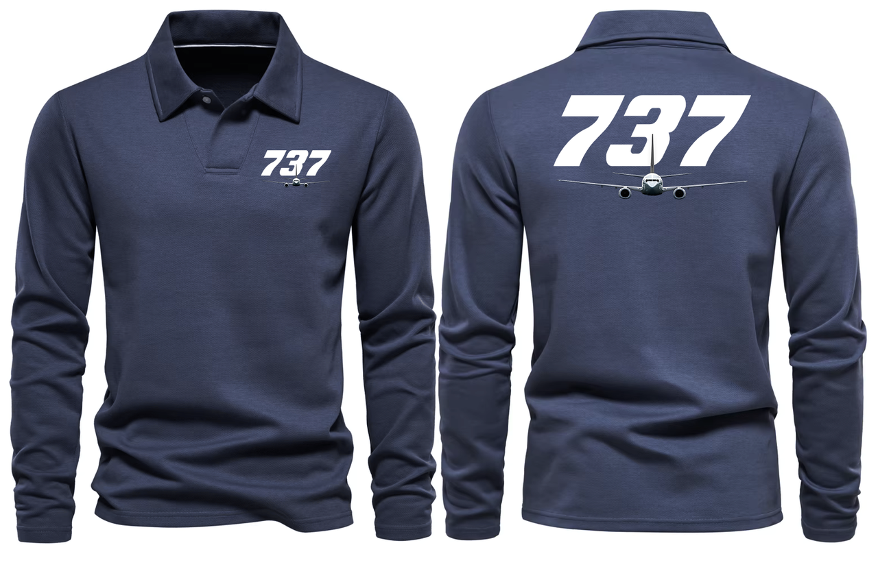 BOEING 737 LONG SLEEVE  POLO