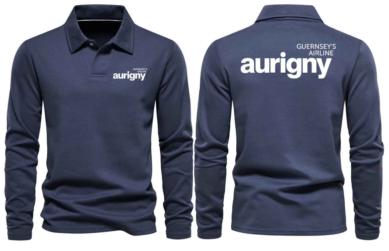 AURIGNY  AIRLINES LONG SLEEVE  POLO