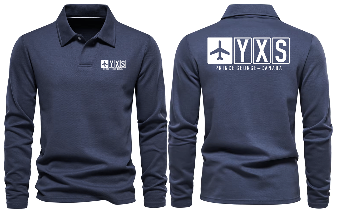 YXS AIRPORT LONG SLEEVE POLO