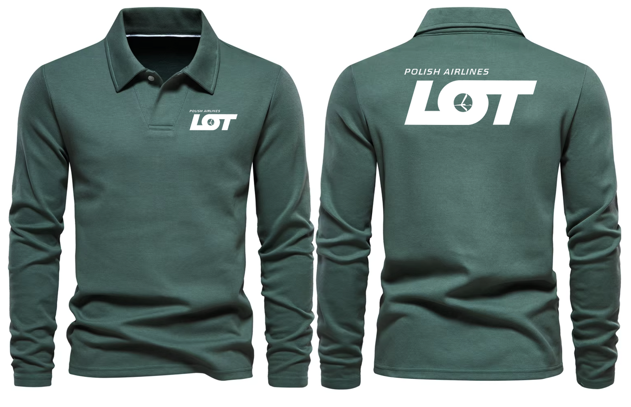 LOT AIRLINES LONG SLEEVE  POLO
