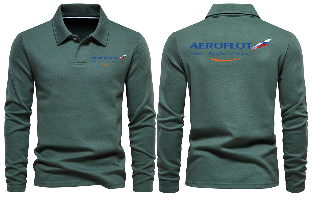 RUSSIAN AIRLINES LONG SLEEVE  POLO