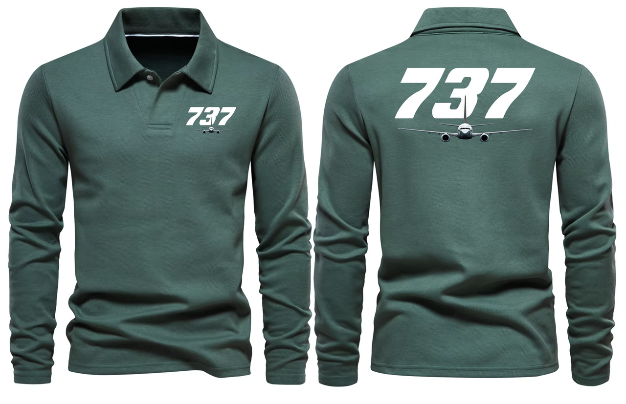 BOEING 737 LONG SLEEVE  POLO