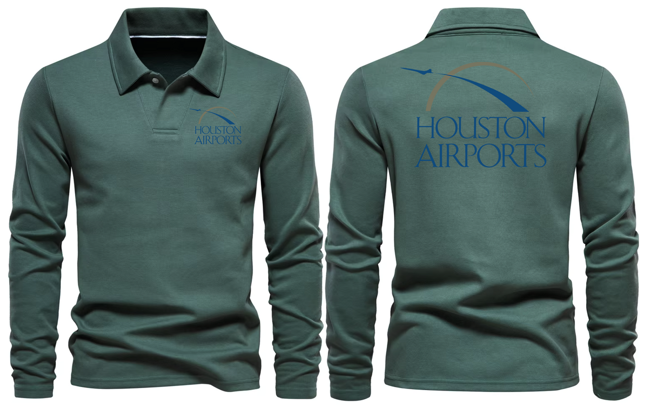 HOUSTON AIRPORT LONG SLEEVE  POLO