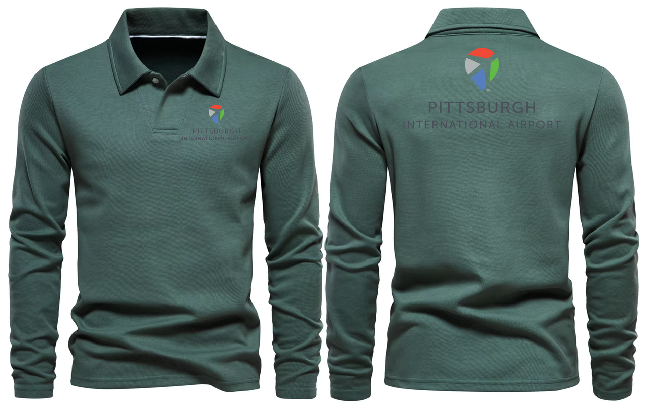 PITTSBURGH AIRPORT LONG SLEEVE  POLO