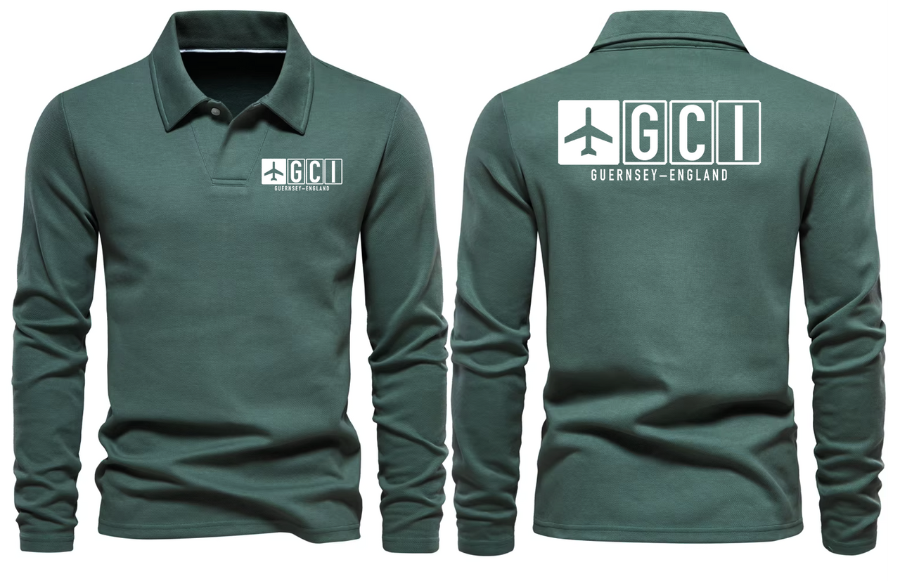 GCI AIRPORT LONG SLEEVE POLO