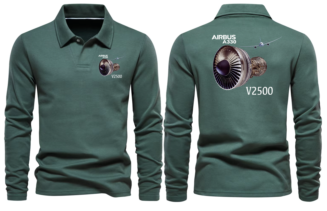 AIRBUS A330 V2500 LONG SLEEVE  POLO