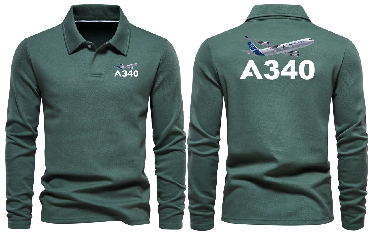 AIRBUS A340 LONG SLEEVE  POLO