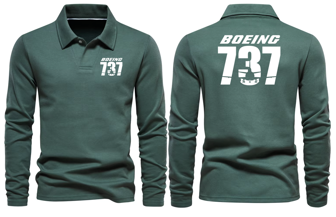 BOEING 737 LONG SLEEVE  POLO
