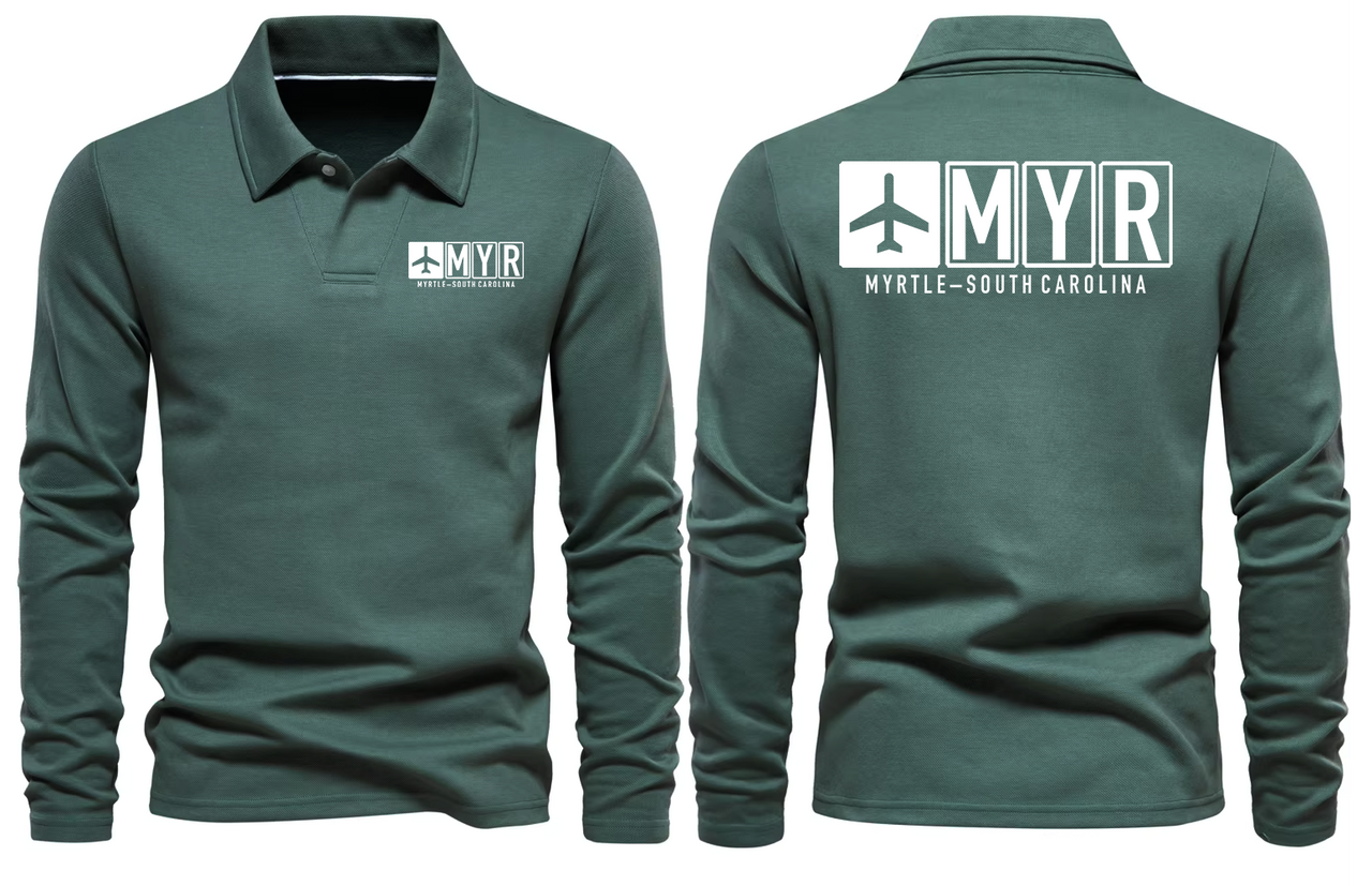 MYR AIRPORT LONG SLEEVE POLO