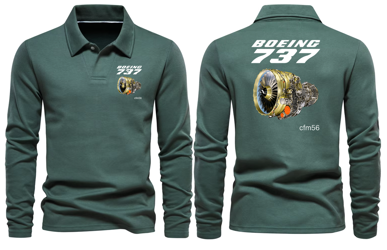 BOEING CFM 56 LONG SLEEVE  POLO