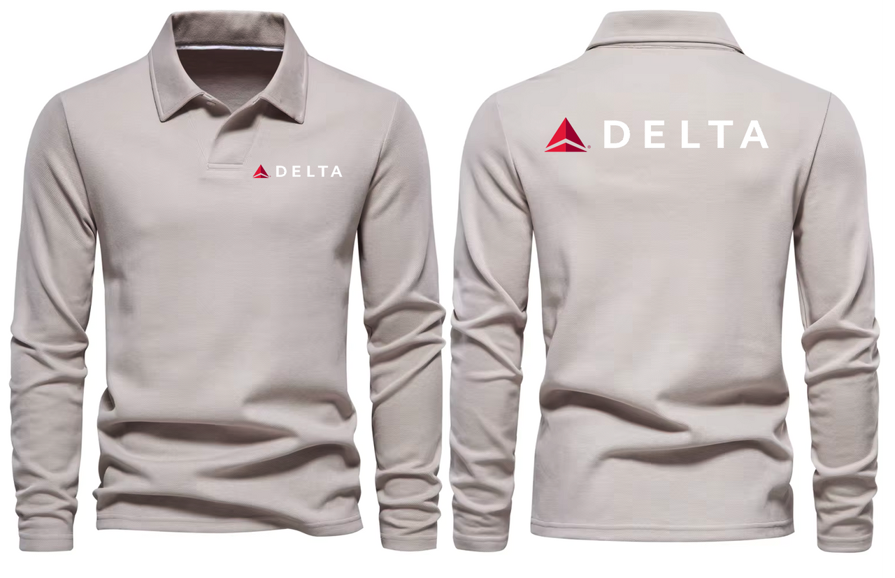DELTA AIRLINES LONG SLEEVE  POLO