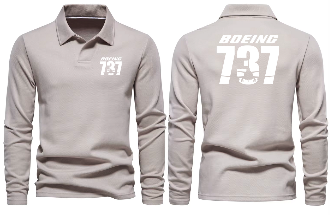 BOEING 737 LONG SLEEVE  POLO
