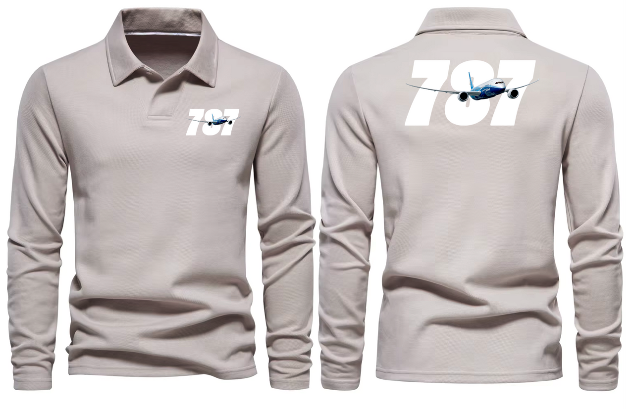 BOEING 787  LONG SLEEVE  POLO