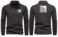 Thumbnail for AIR UNITED AIRLINES LONG SLEEVE  POLO