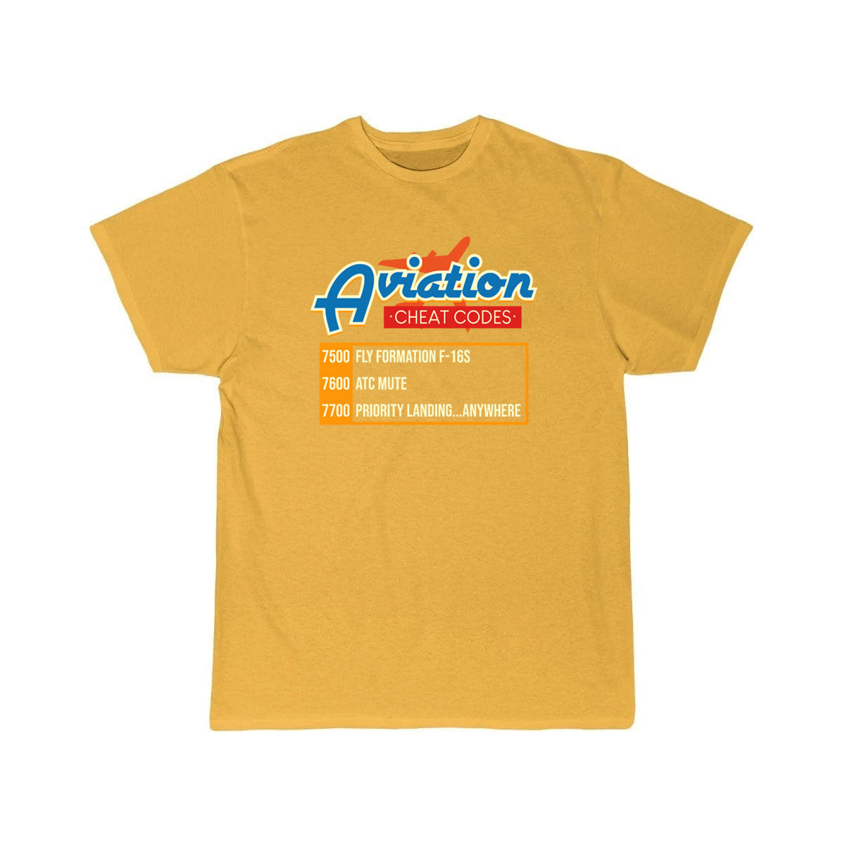 Aviation Cheat Codes print Airplane Pilot ATC T-SHIRT THE AV8R
