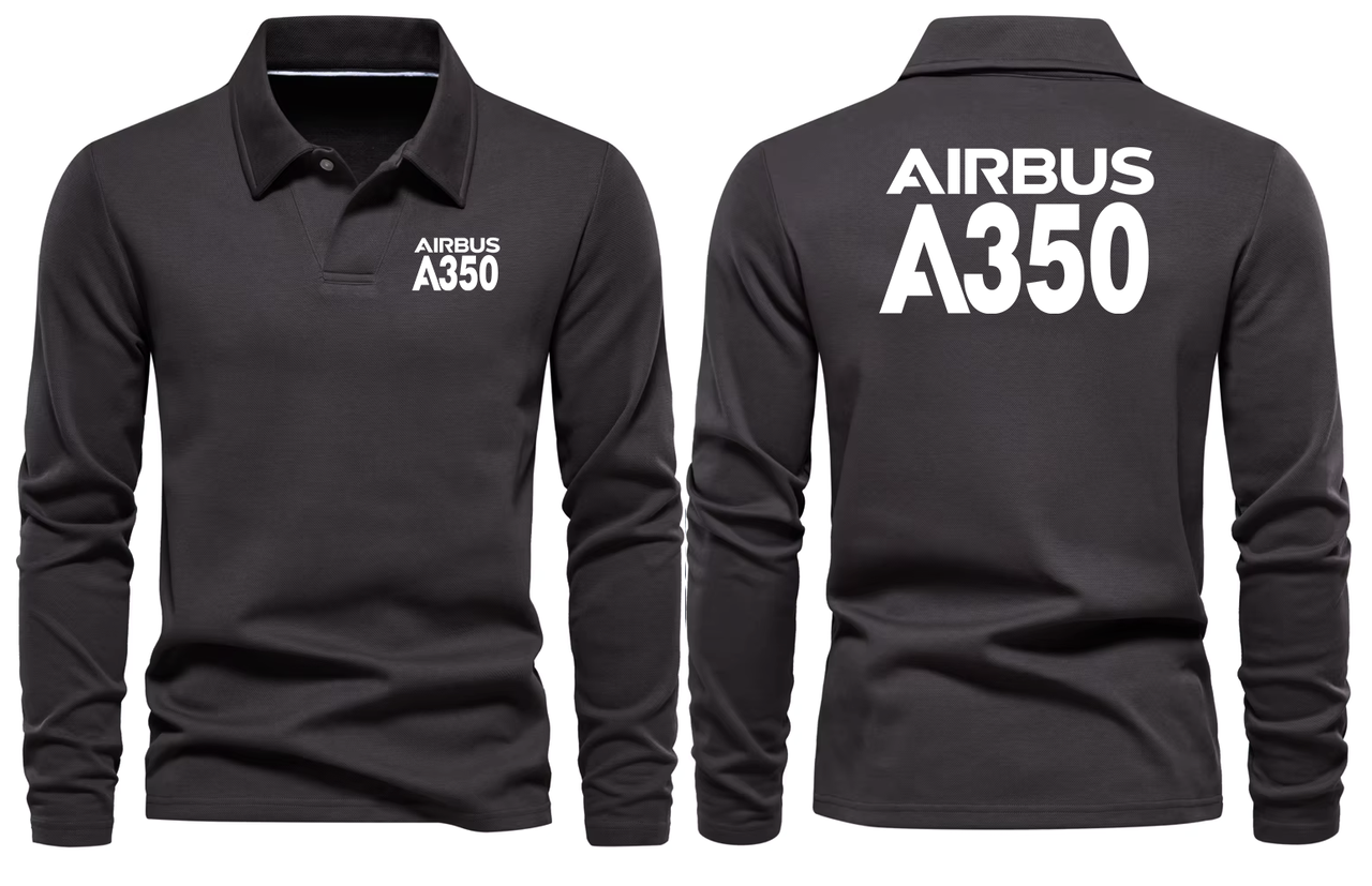 AIRBUS A350 LONG SLEEVE  POLO