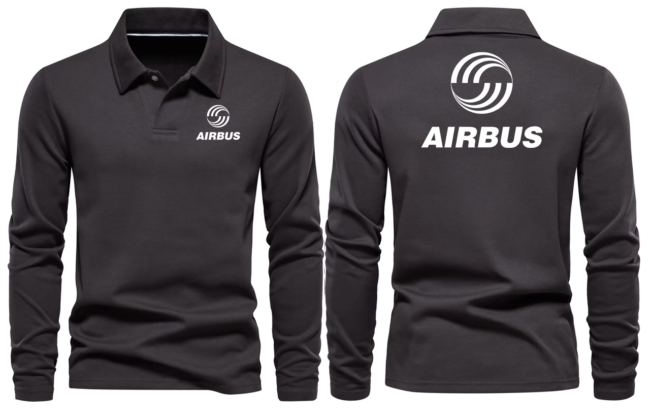 AIRBUS LOGO LONG SLEEVE  POLO