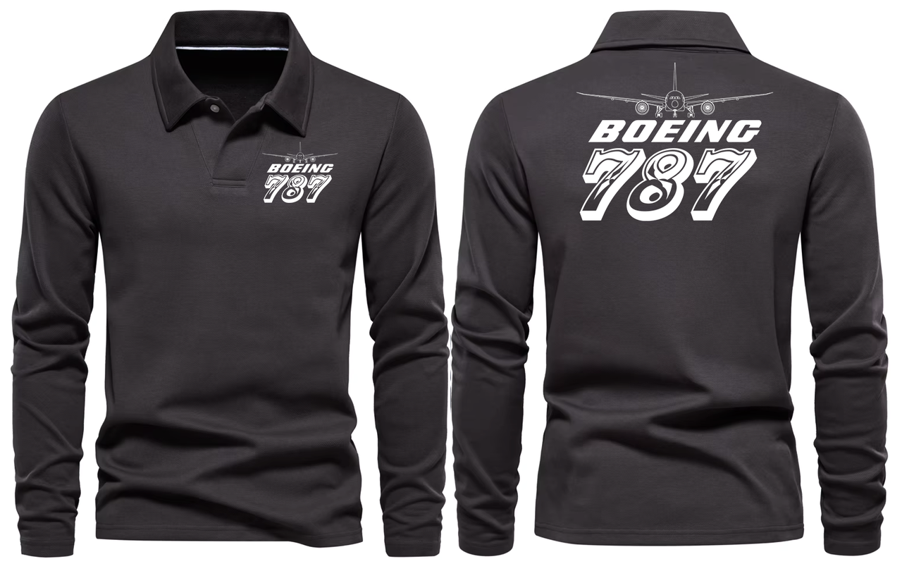 BOEING 787  LONG SLEEVE  POLO