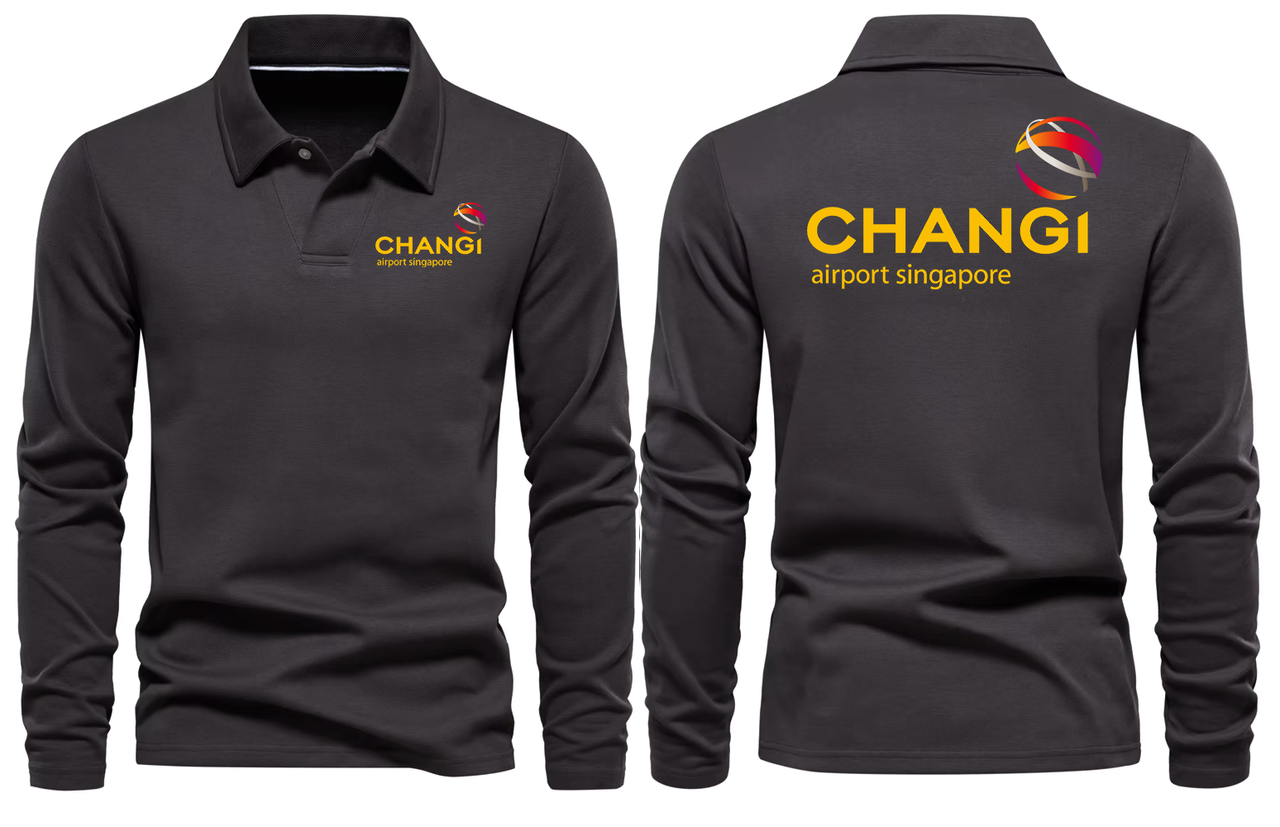 CHANGI AIRPORT LONG SLEEVE  POLO