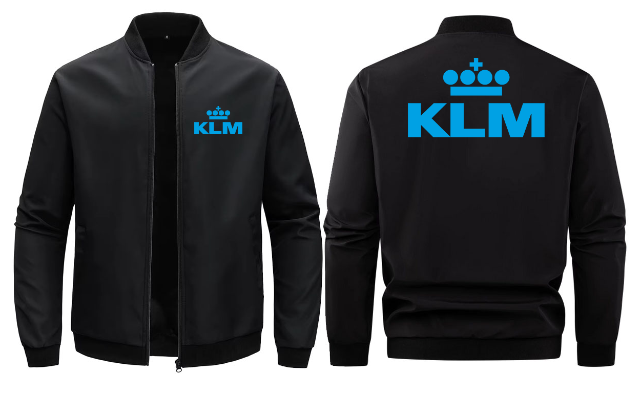 KLM AIRLINES  LOOSE SOLID COLOR JACKET