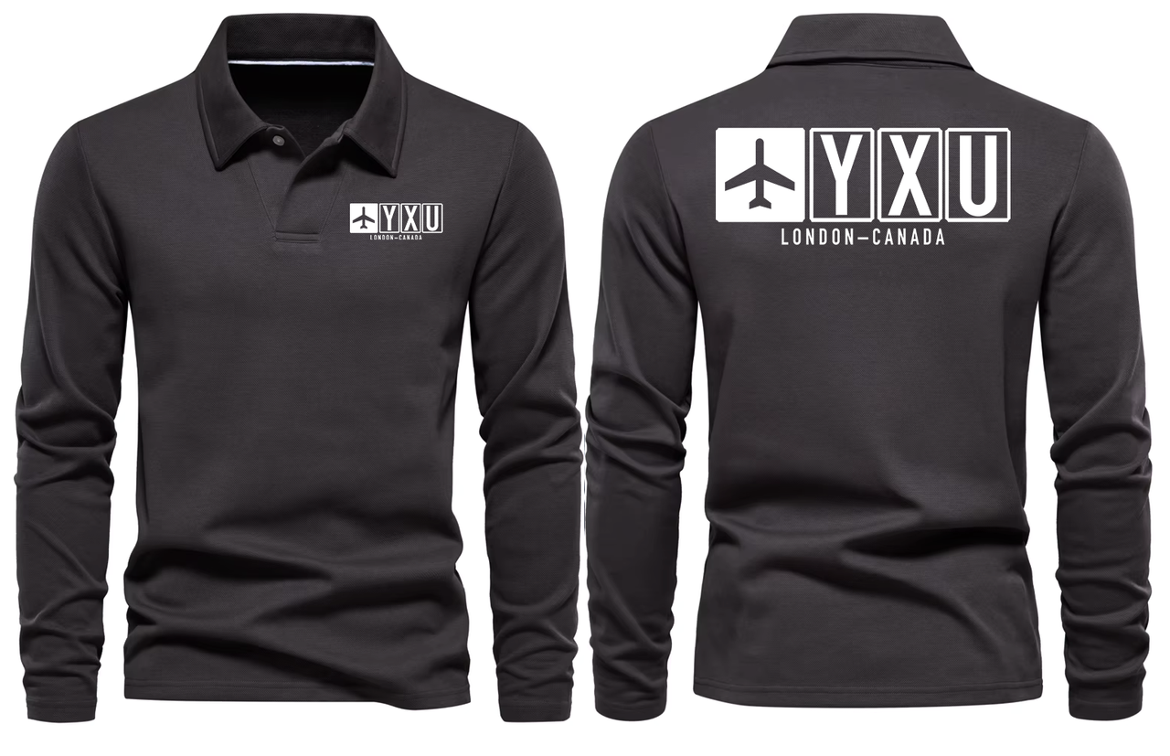 YXU AIRPORT LONG SLEEVE POLO