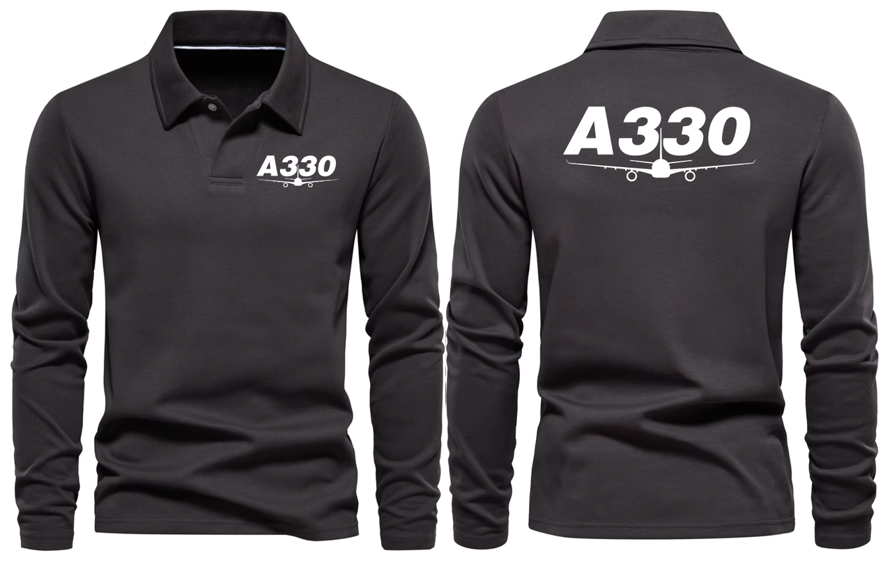 AIRBUS A330 LONG SLEEVE  POLO