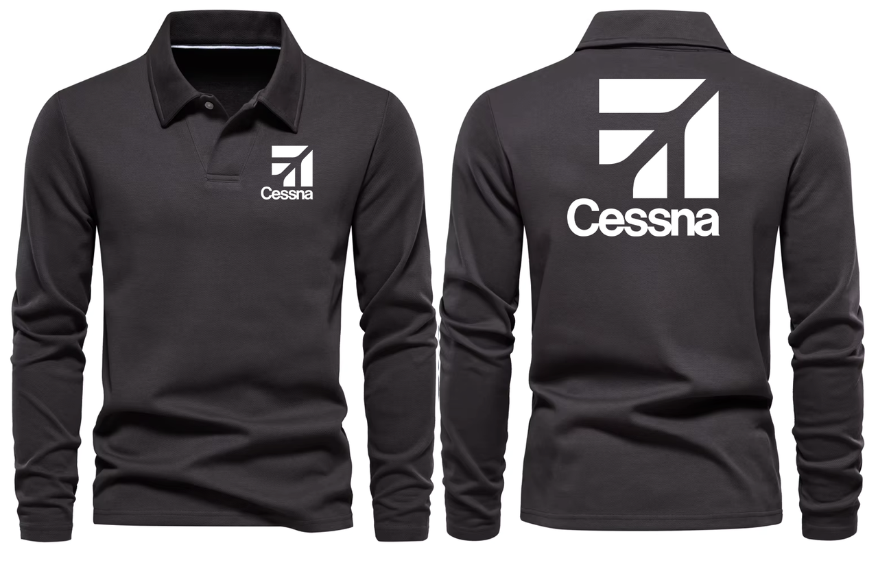CESSNA LOGO LONG SLEEVE  POLO
