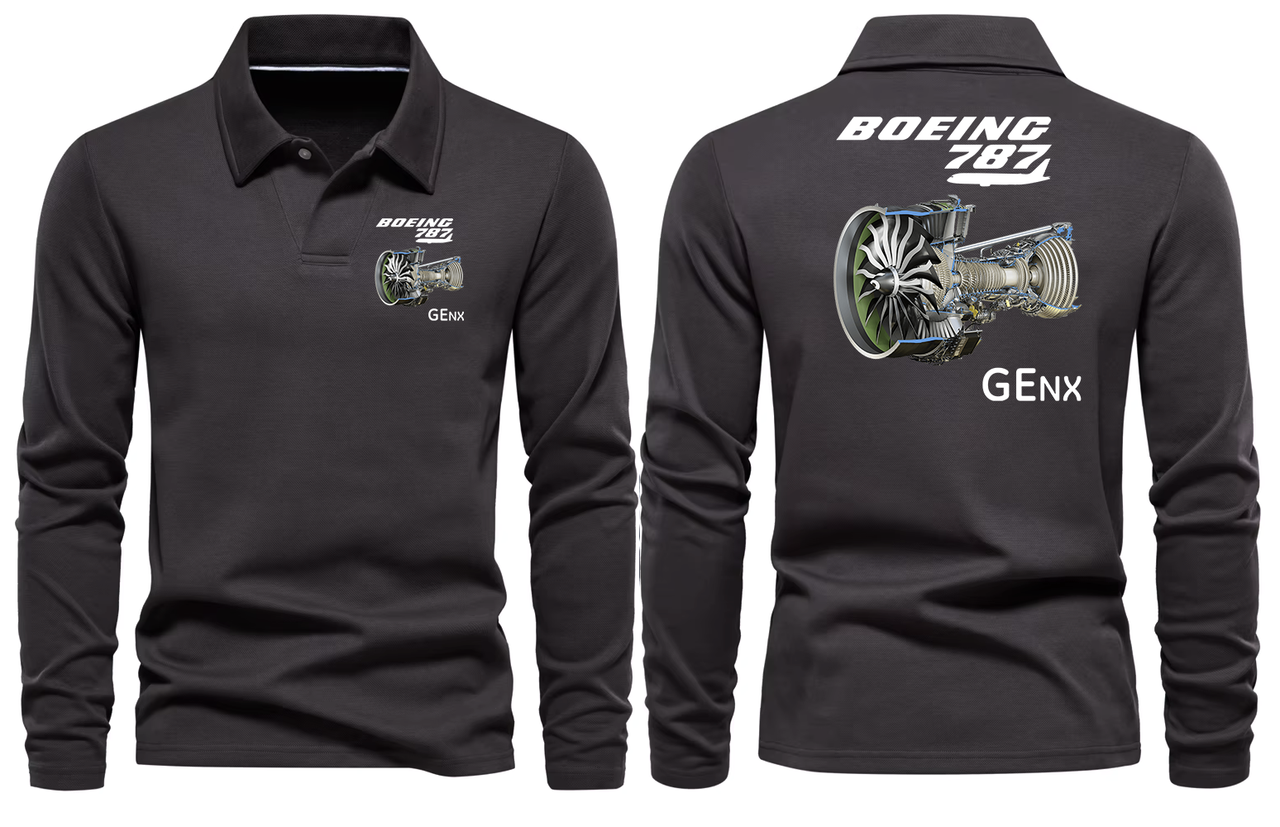 BOEING 787  LONG SLEEVE  POLO