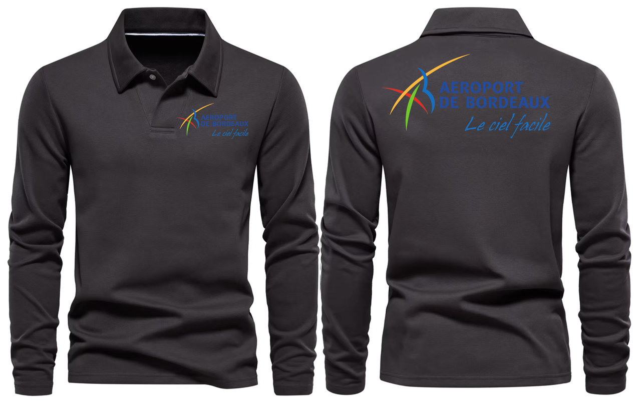 BORDEAUX AIRPORT LONG SLEEVE  POLO