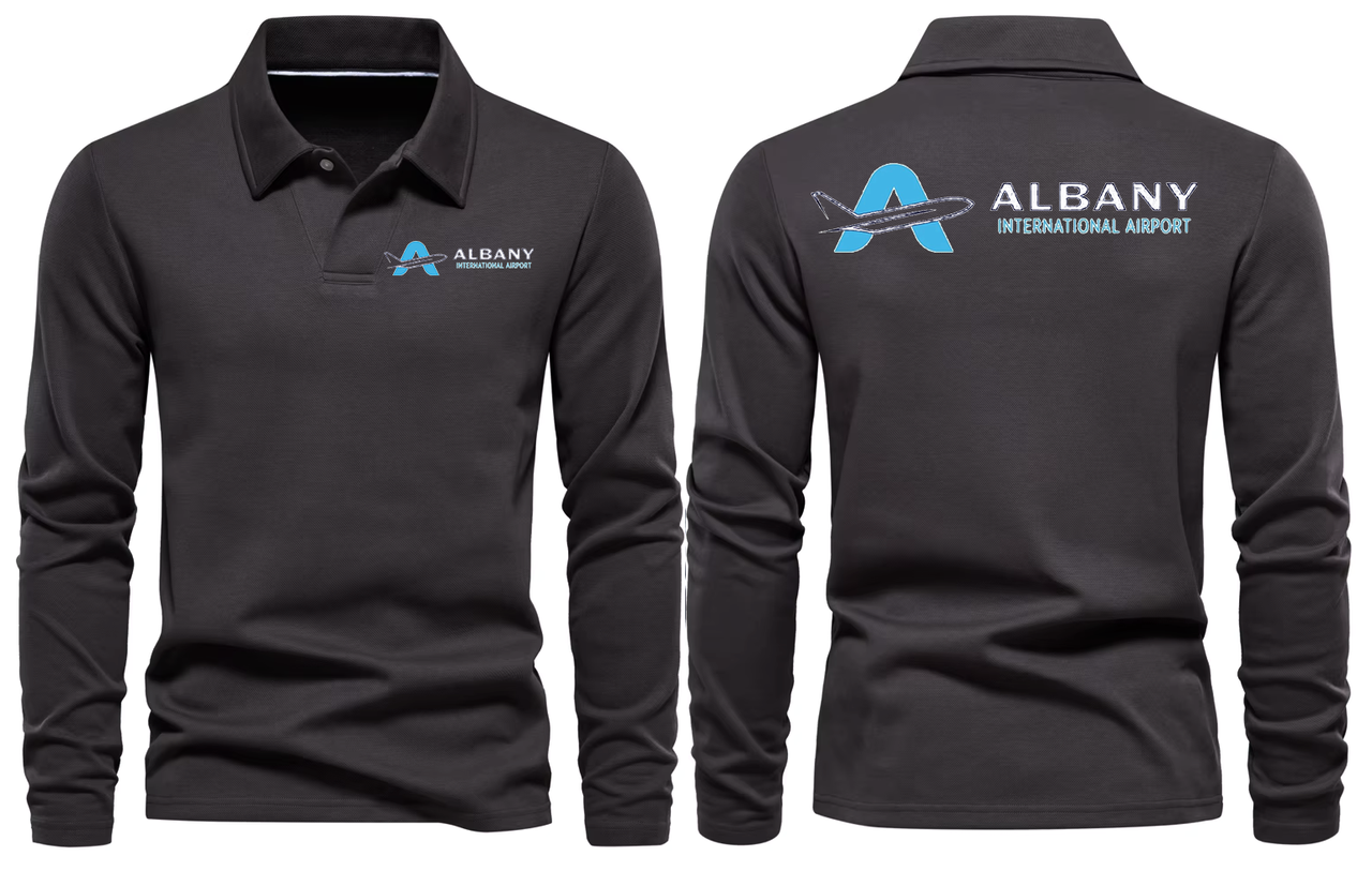AER ALBANY AIRPORT LONG SLEEVE  POLO