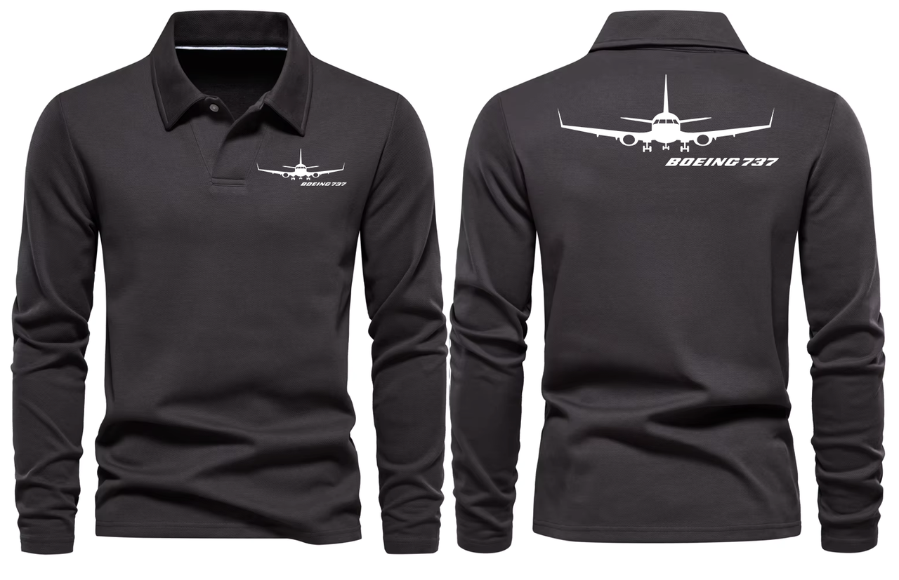 BOEING 737 LONG SLEEVE  POLO