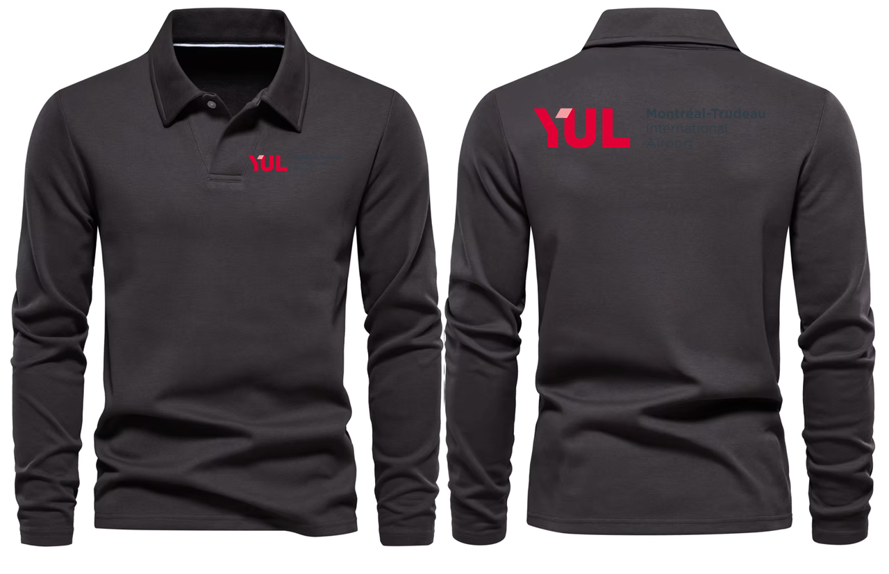 YUL AIRPORT LONG SLEEVE  POLO