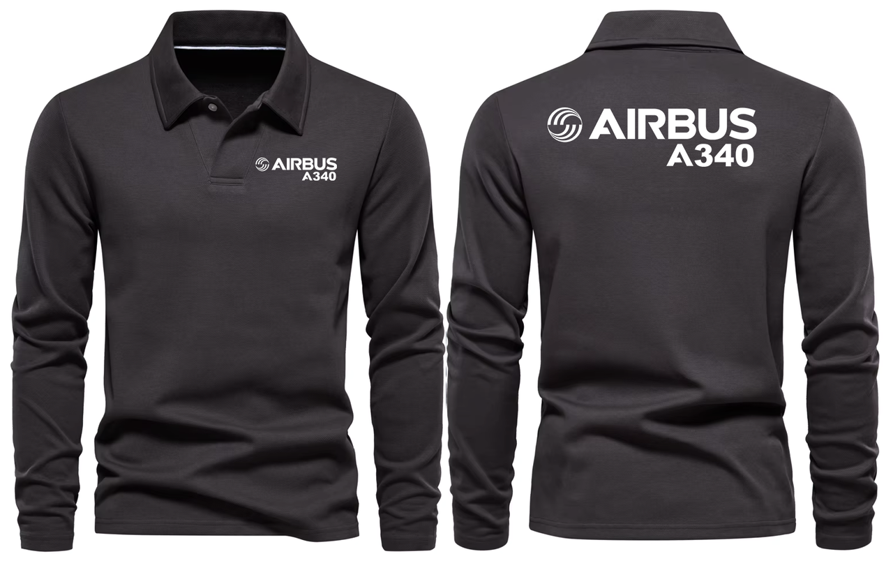 AIRBUS A340 LONG SLEEVE  POLO