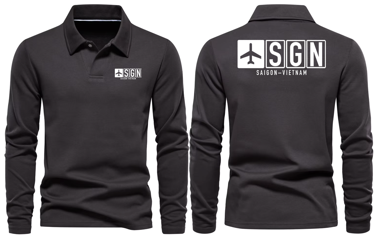 SGN AIRPORT LONG SLEEVE POLO