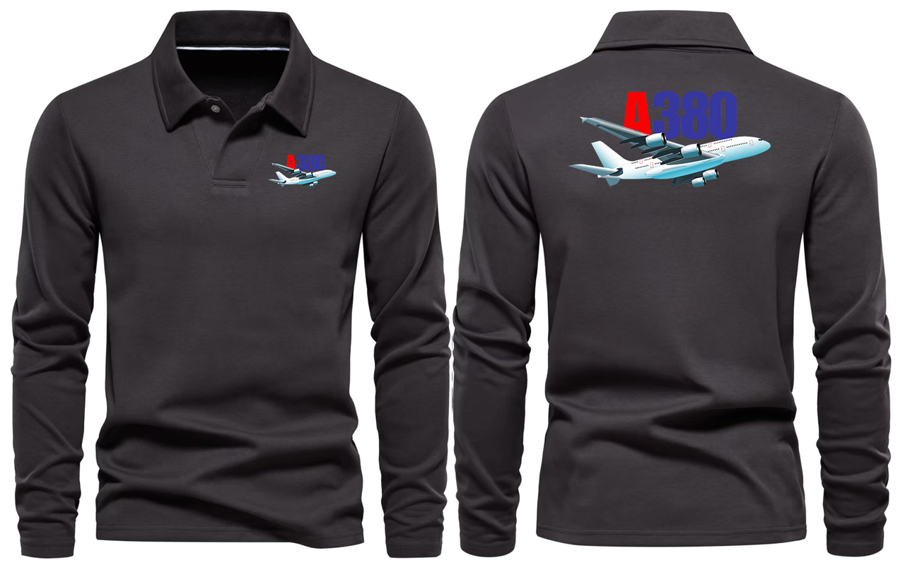 AIRBUS A380 LONG SLEEVE  POLO