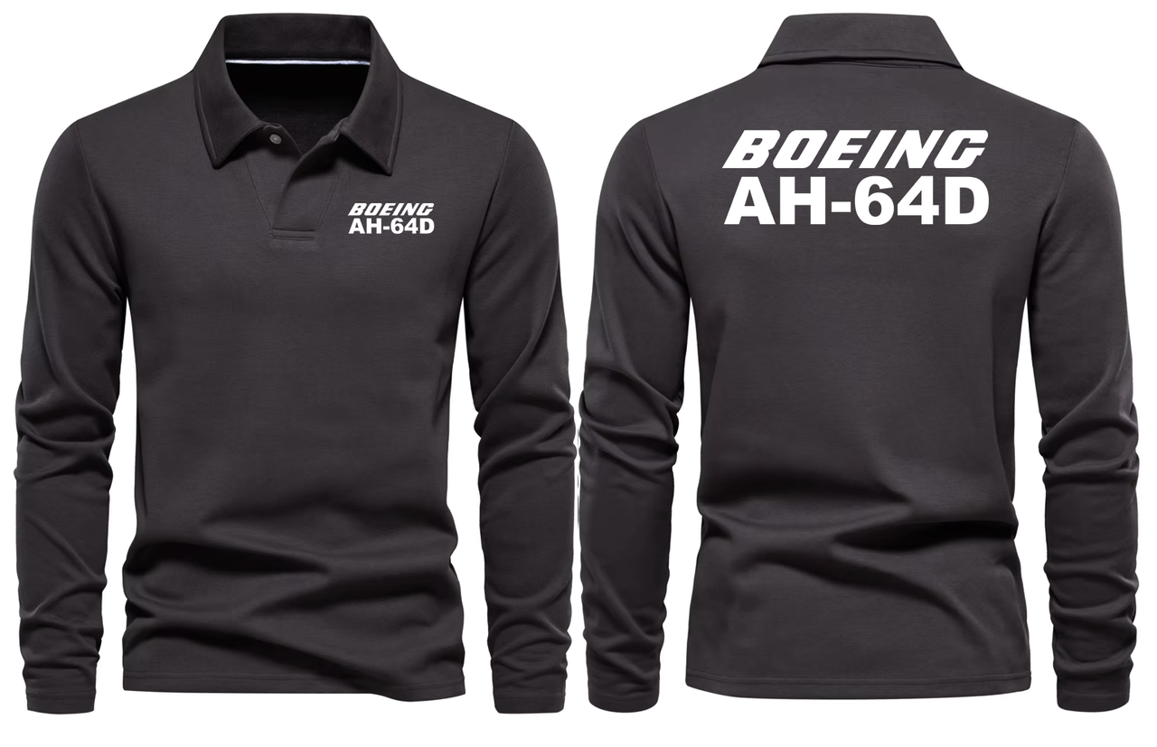 BOEING AH 64D LONG SLEEVE  POLO