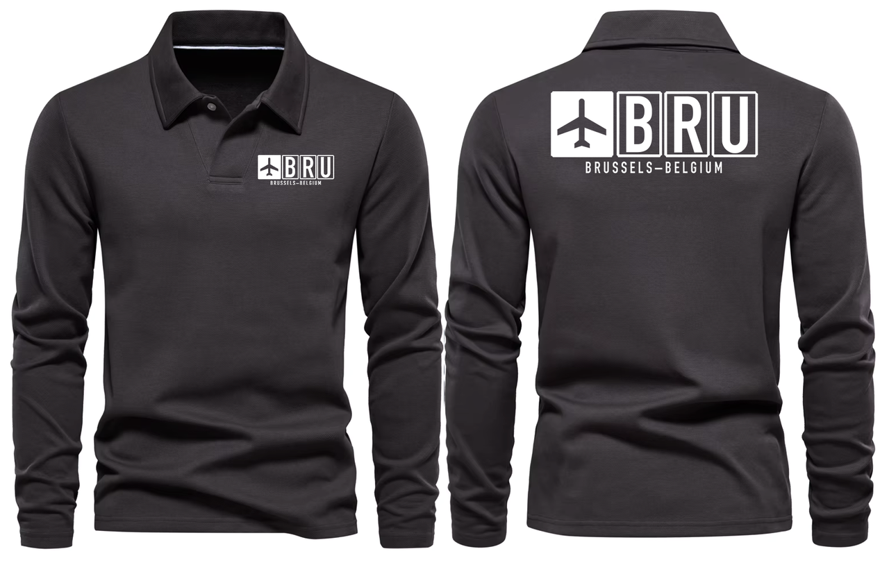 BRU AIRPORT LONG SLEEVE POLO