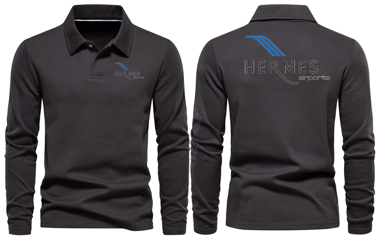 HERMES AIRWAYS LONG SLEEVE  POLO
