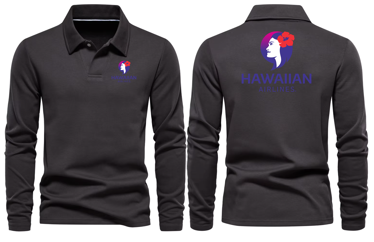AIR HAWAIIAN AIRLINES LONG SLEEVE  POLO