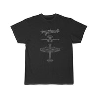 Thumbnail for Spitfire airplane blueprint T-SHIRT THE AV8R
