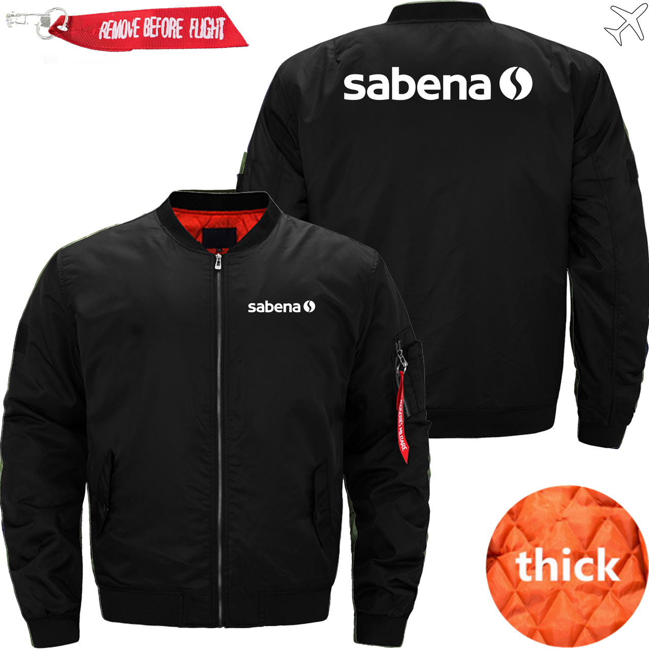 SABENA AIRLINES MA1 JACKET THE AV8R
