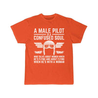 Thumbnail for Funny Pilot Design Quote Male Pilot is a Confused T-SHIRT THE AV8R