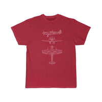 Thumbnail for Spitfire airplane blueprint T-SHIRT THE AV8R