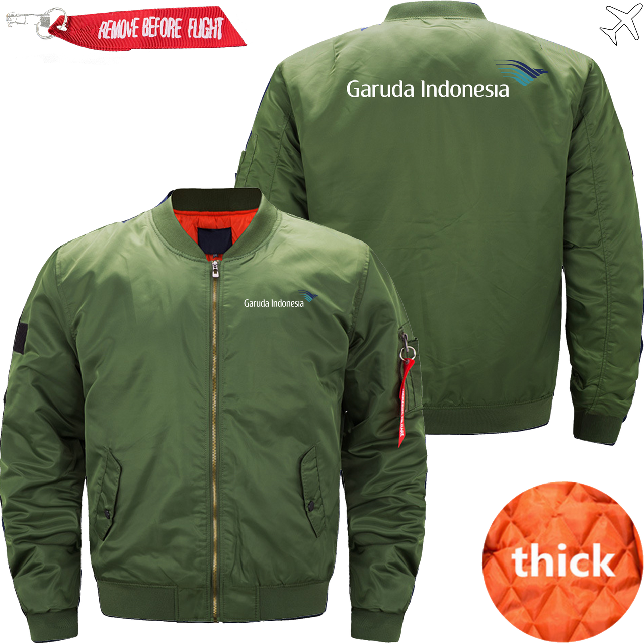 GARUDA INDONESIA AIRLINES MA1 JACKET THE AV8R