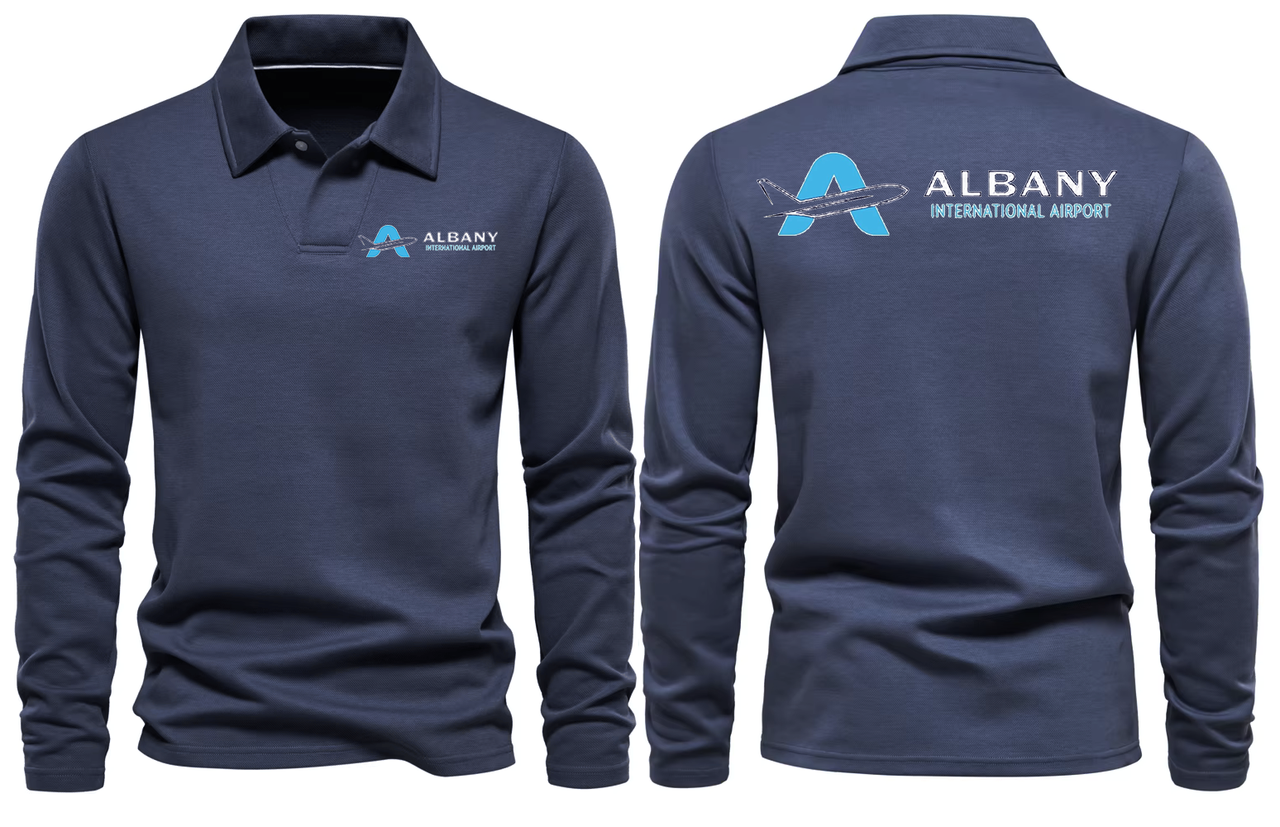 AER ALBANY AIRPORT LONG SLEEVE  POLO