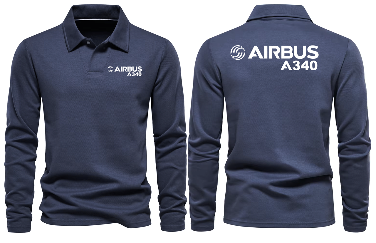 AIRBUS A340 LONG SLEEVE  POLO