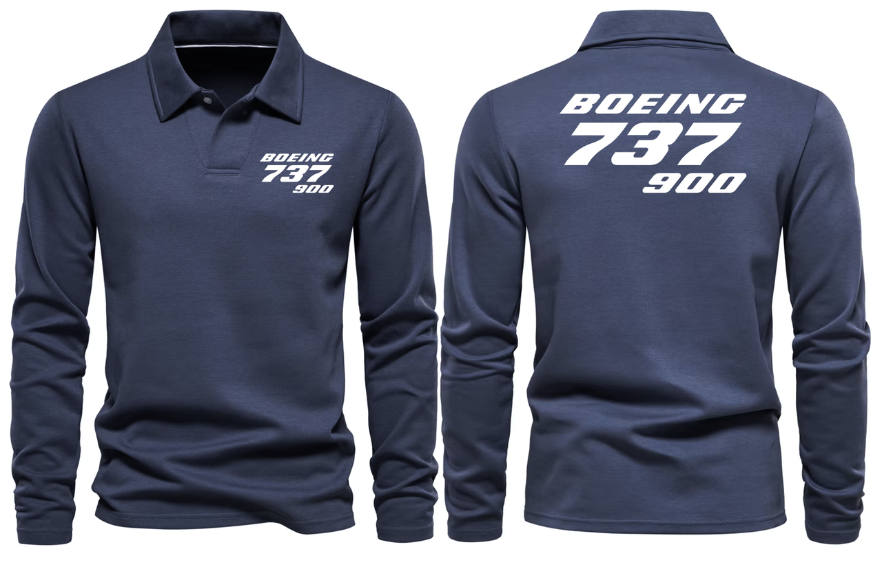 BOEING 737 900 LONG SLEEVE  POLO