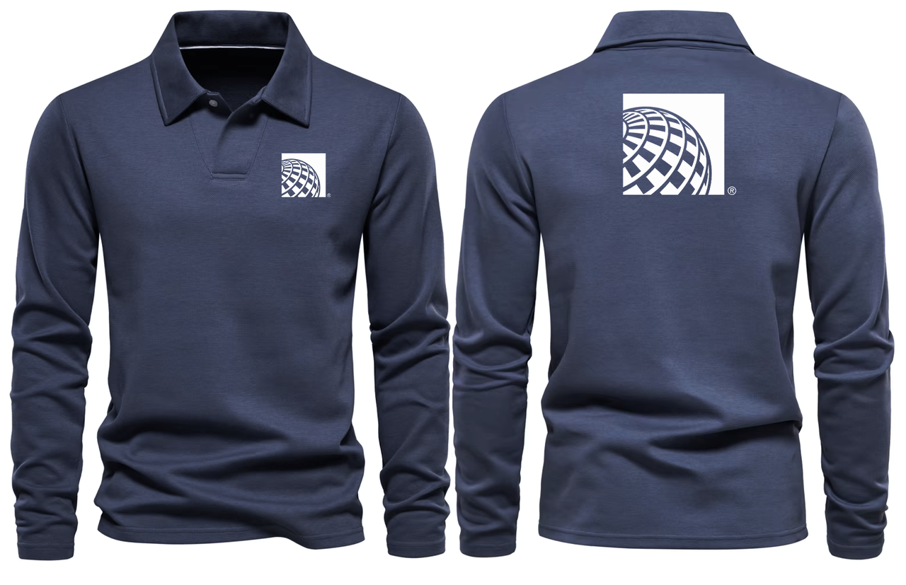 AIR UNITED AIRLINES LONG SLEEVE  POLO